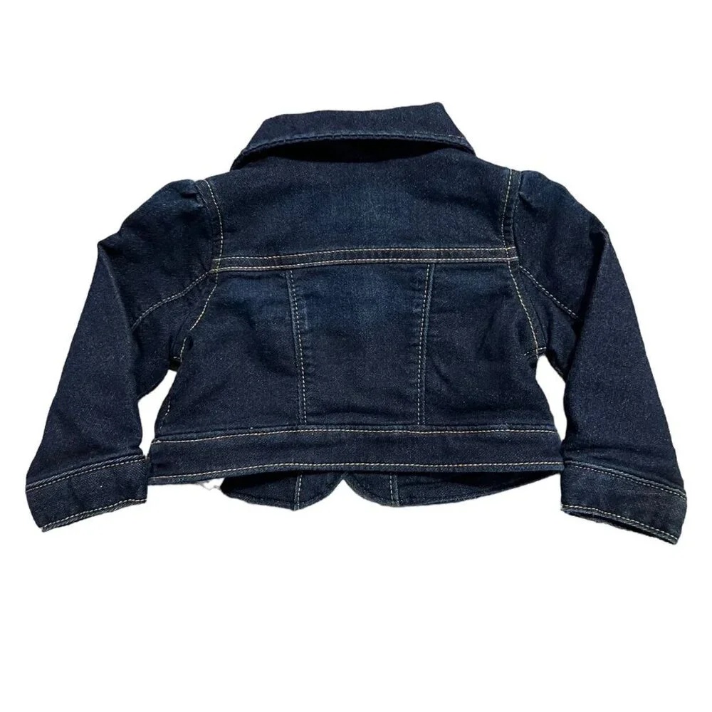 Baby Gap 6-12m Polkadot Lined Denim Jacket